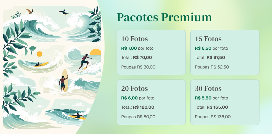 Pacote de Fotos Surf RC Pereira Fotografo em Santa Catarina